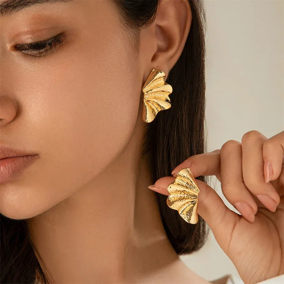 Maple Leaf Stud Earrings